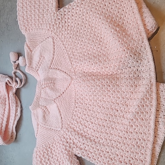 Vintage Hand Knit Baby Sweater Set - Picture 6 of 6